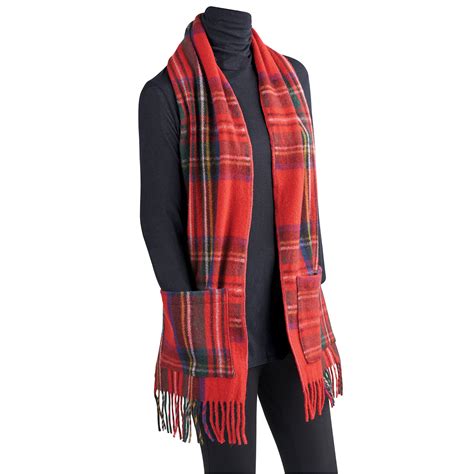 coach wool scarf with pockets